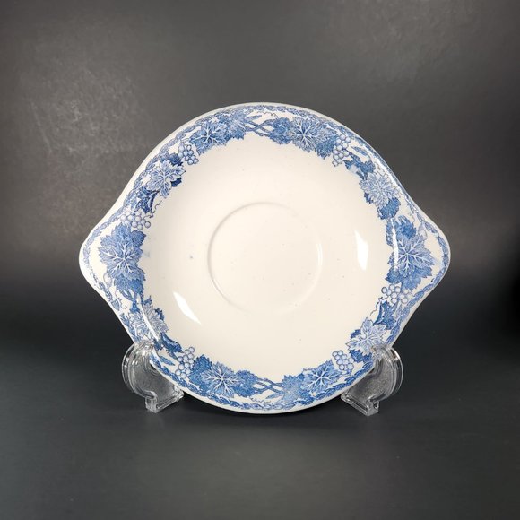 Vintage Blue White Willow Handpainted Pitcher /Japan Teapot + Plate /Asian Scene - Picture 6 of 7